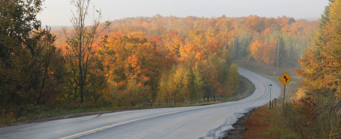 route en automne ontario